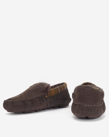 Monty Slippers Brown Suede