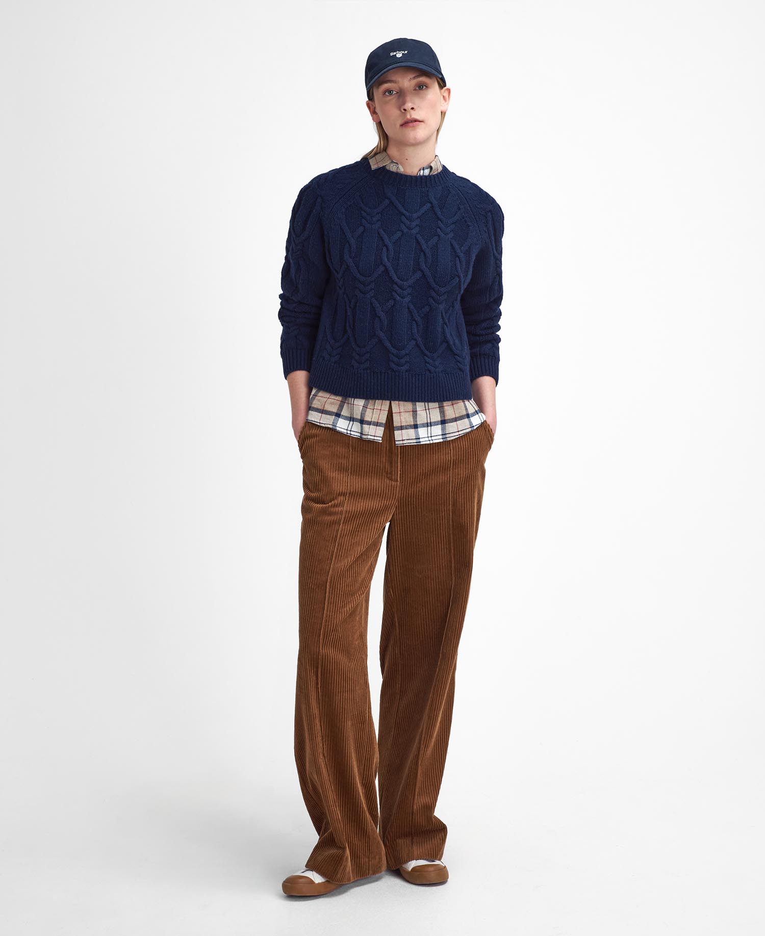 Elisha Cable-Knit Crew Neck Jumper image number 1