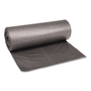 Boardwalk,  LLDPE Liner, 60 gal Capacity, 38 in Wide, 58 in High, 1.1 Mils Thick, Gray