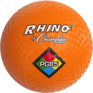 Rhino Playground Balls, 8-1/2"D, Two Ply, Nylon Wound, Orange