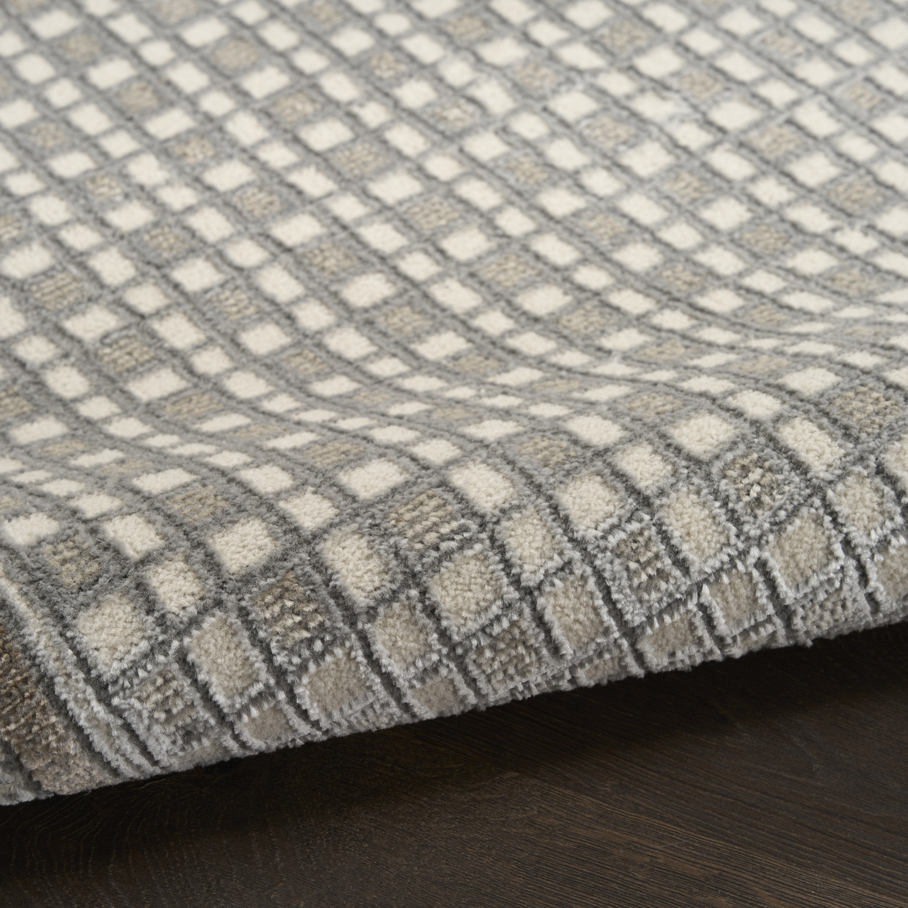 Nourison Nordic 2' x 3' Ivory Grey Modern Indoor Rug
