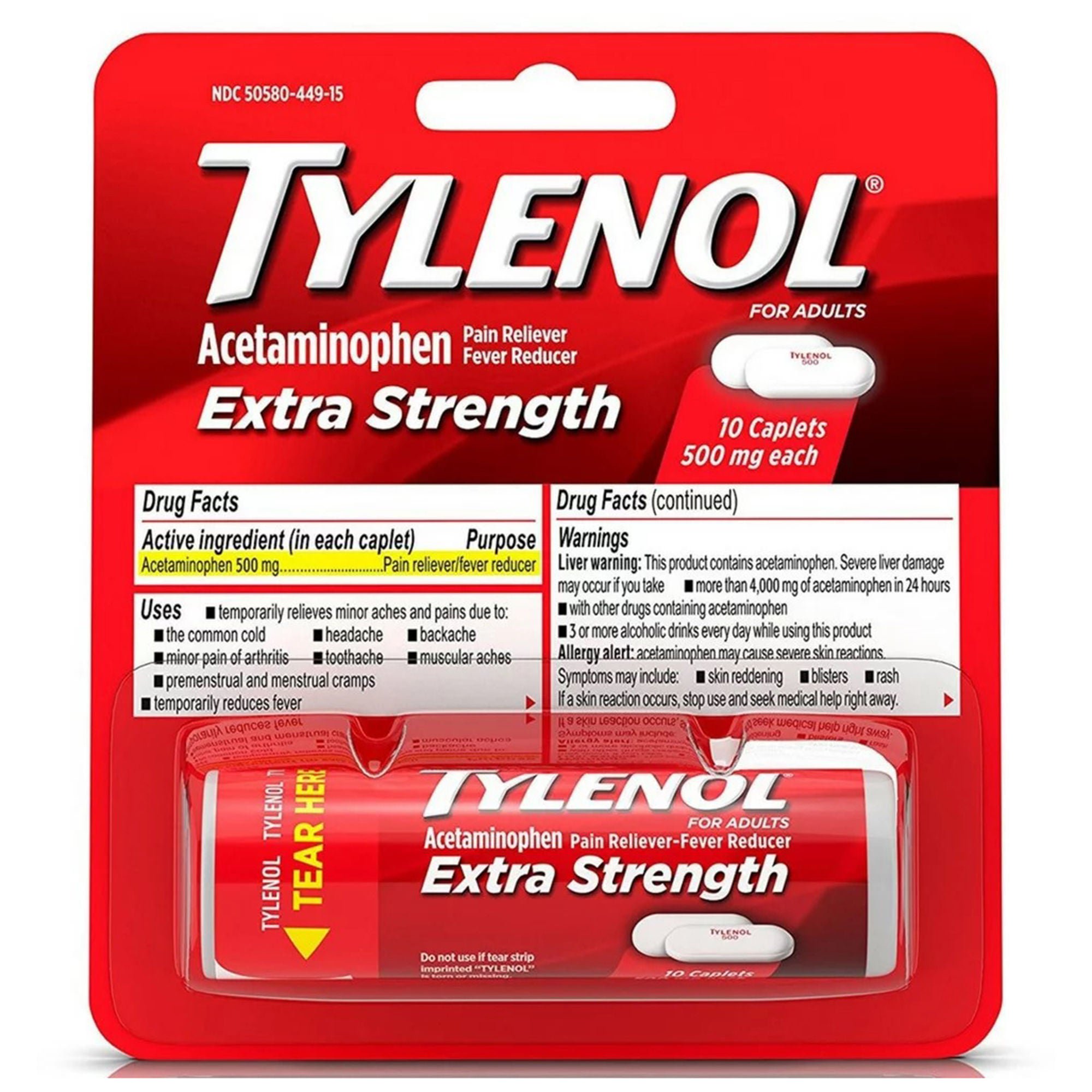 Tylenol® Extra Strength Acetaminophen Pain Relief