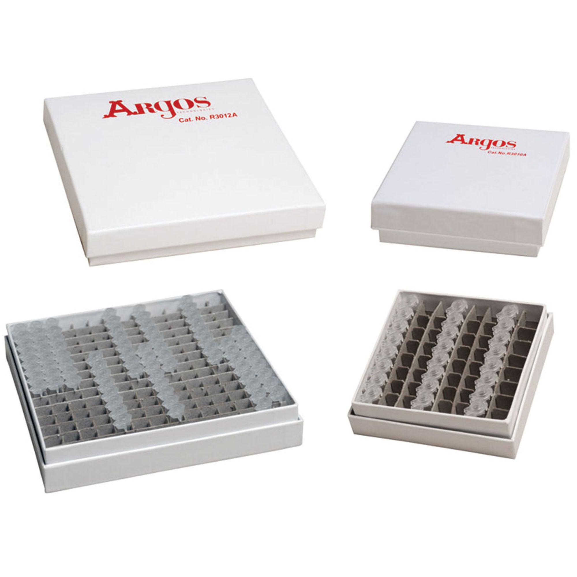 Cryo Storage Box Argos Technologies PolarSafe® 1 X 5-1/4 X 5-1/4 Inch White Cardboard 196 Tube Capacity