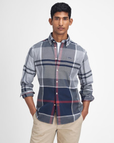 Dunoon Tailored Long-Sleeved Shirt Blue Granite