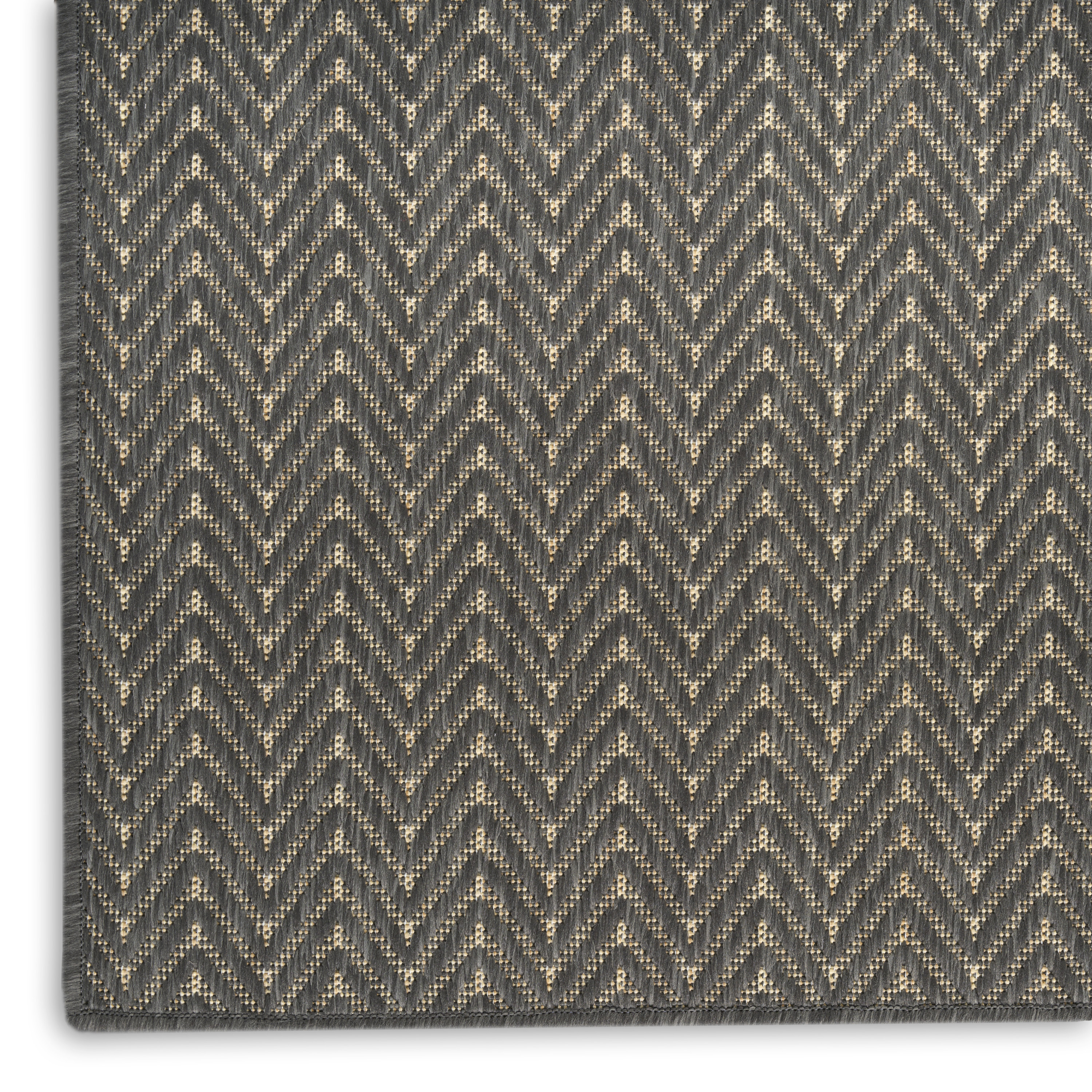 Nourison Horizon Indoor/Outdoor 8' x 10' Charcoal Modern Rug