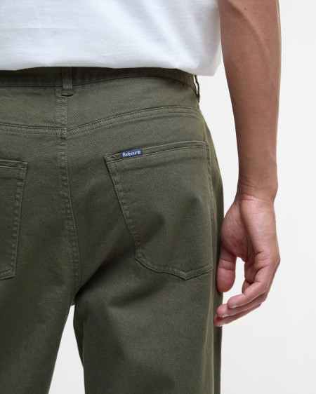 Pantaloni in tessuto stretch lavato dalla vestibilità regular
