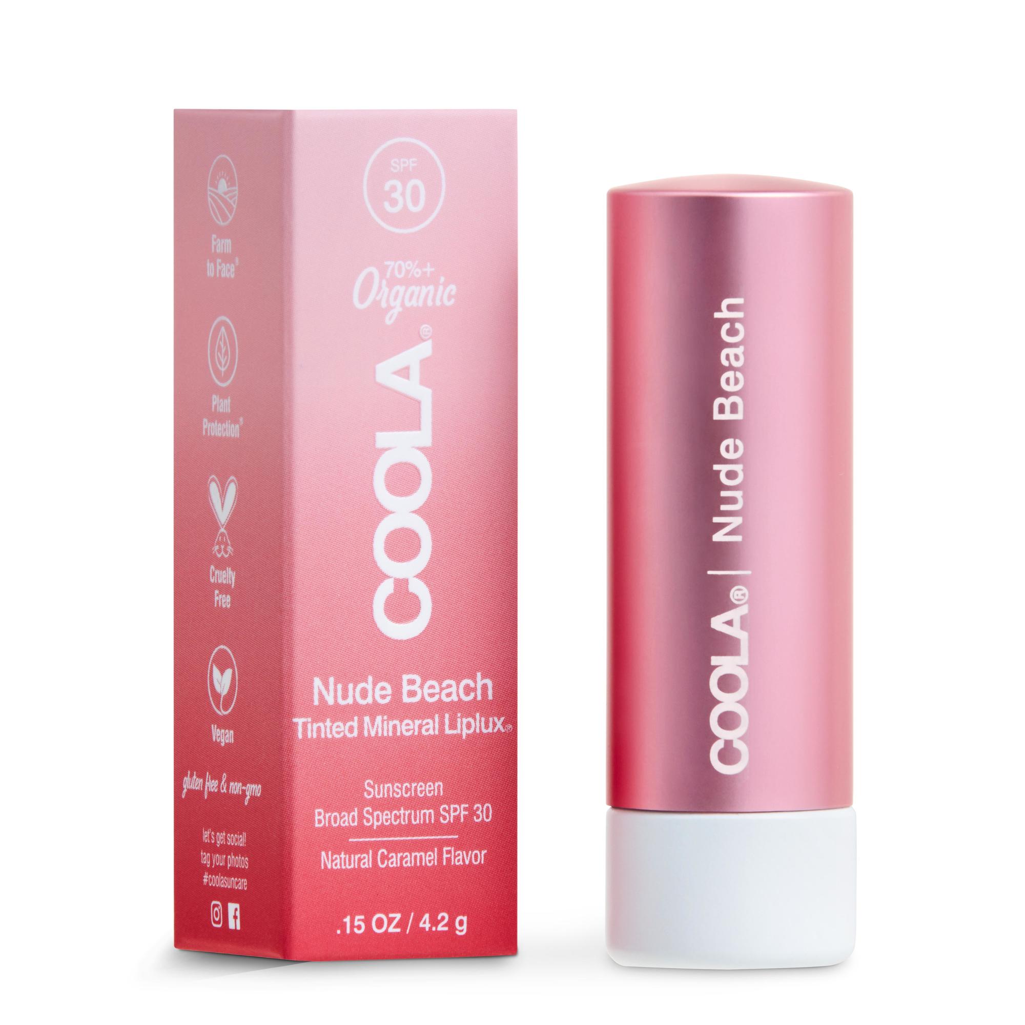 Mineral Liplux® Organic Lip Balm Sunscreen SPF 30, Nude Beach Tint