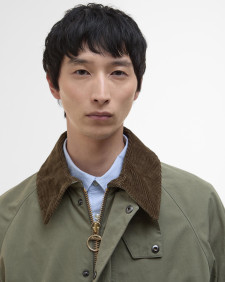 Peached Oversized Bedale Casual Jacket Fern