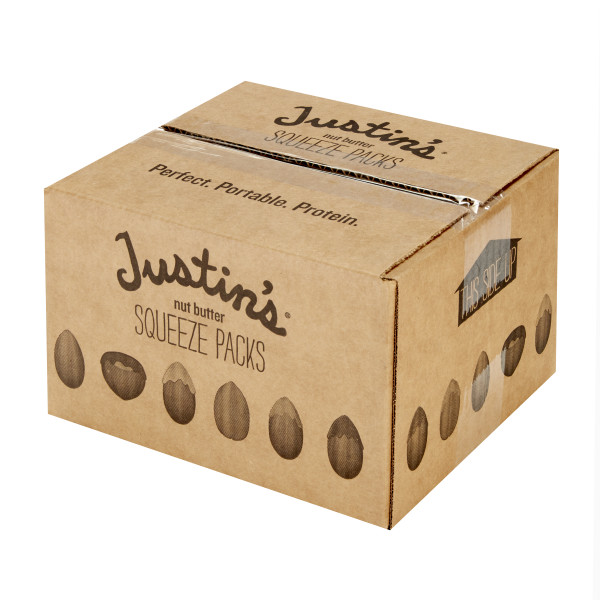 JUSTIN'S (r)Classic Almond Butter 1.15 ounce Squeeze Packs . C1RA - Front Right Closed Case (Hi Res)