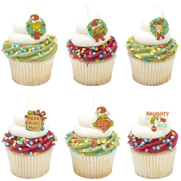 How the Grinch Stole Christmas! Merry Grinchmas Assortment - Red 3 Free Sweet Décor® Edible Decorations