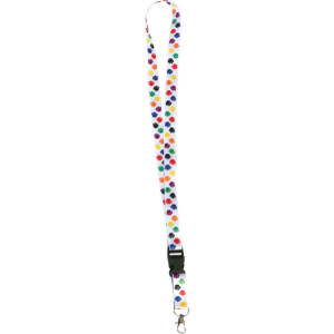 Colorful Paw Print Lanyard