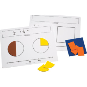 Write-On/Wipe-Off Fraction Mats, Set of 10