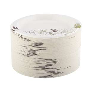 Dixie, Ultra Pathways, Soak Proof Shield Heavyweight Paper Plates, 10.13" dia, Green/Burgundy