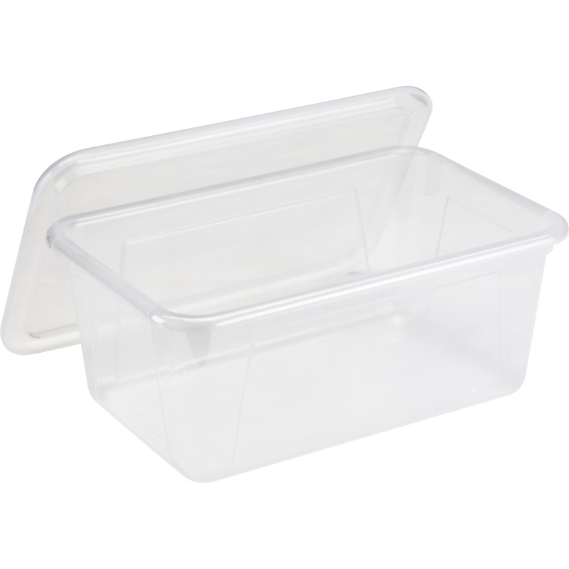 Small Cubby Bin with Lid, Clear