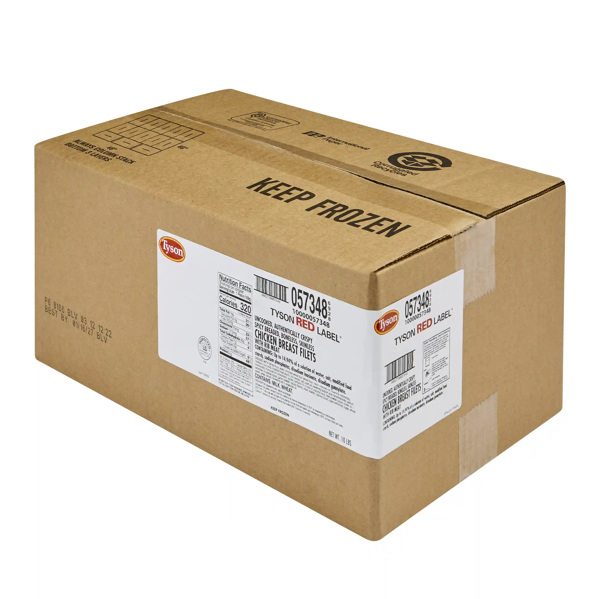 Tyson Red Label® Uncooked Breaded Authentically Crispy Spicy Chicken Breast Filets, 5.2 oz._image_5