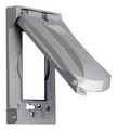 Weatherproof Flip Cover Aluminum 1-Gang Vertical/Horizontal 12-in-1 Configurations Gray