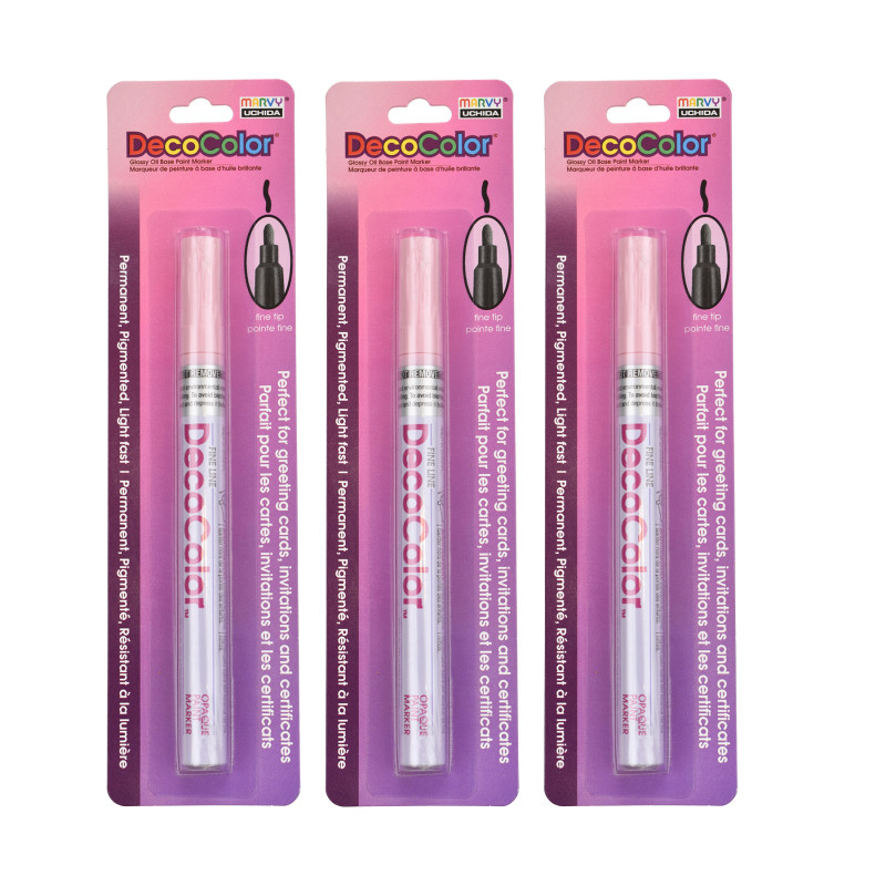 DecoColor® Paint Marker, Fine Tip, 200-S, Blush Pink #76, Set of 3