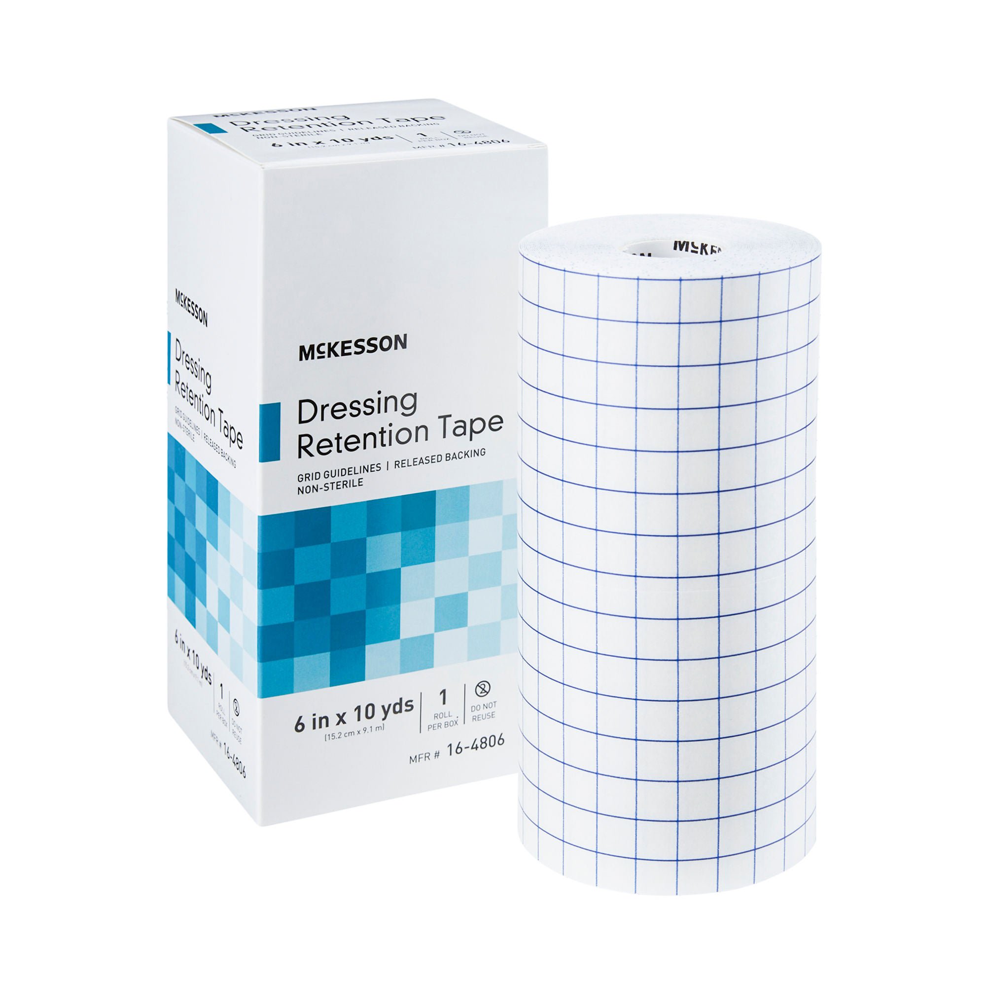 McKesson Nonwoven Fabric Dressing Retention Tape, 6 Inch x 10 Yard