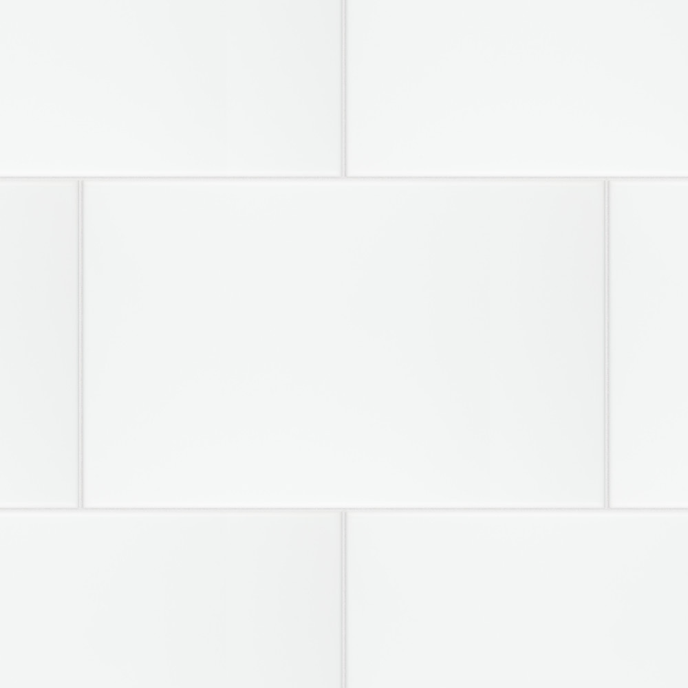 Sample – More Plain Glossy White Ceramic Wall Tile