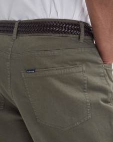Washed Stretch Regular Trousers