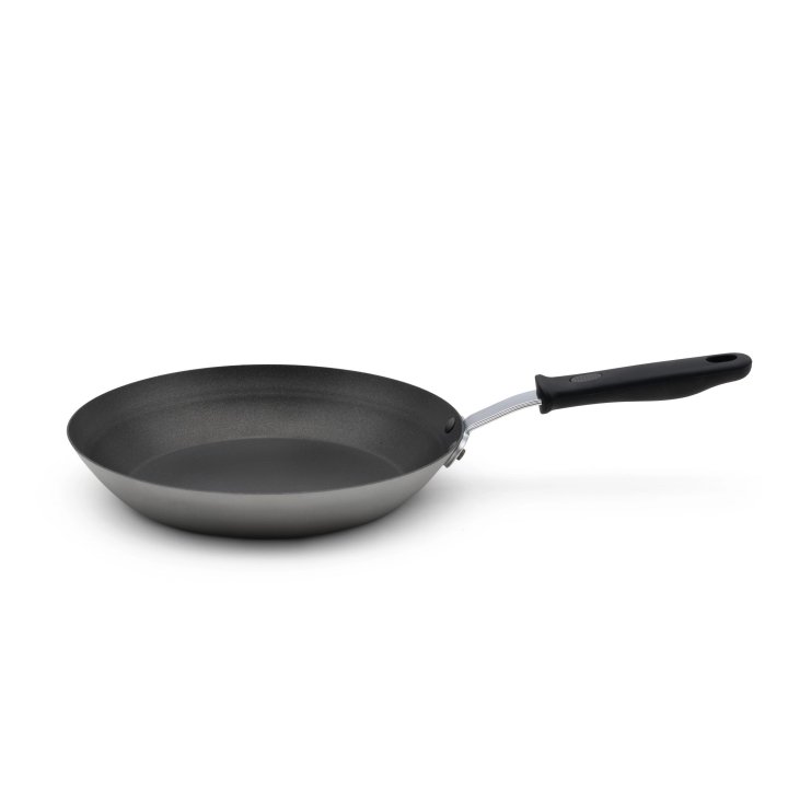 11-inch carbon steel induction fry pan with SteelCoat x3™ nonstick coating and silicone handle