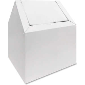 Hospeco, Menstrual Care Waste Receptacle, Swing Type, Double Entry, White