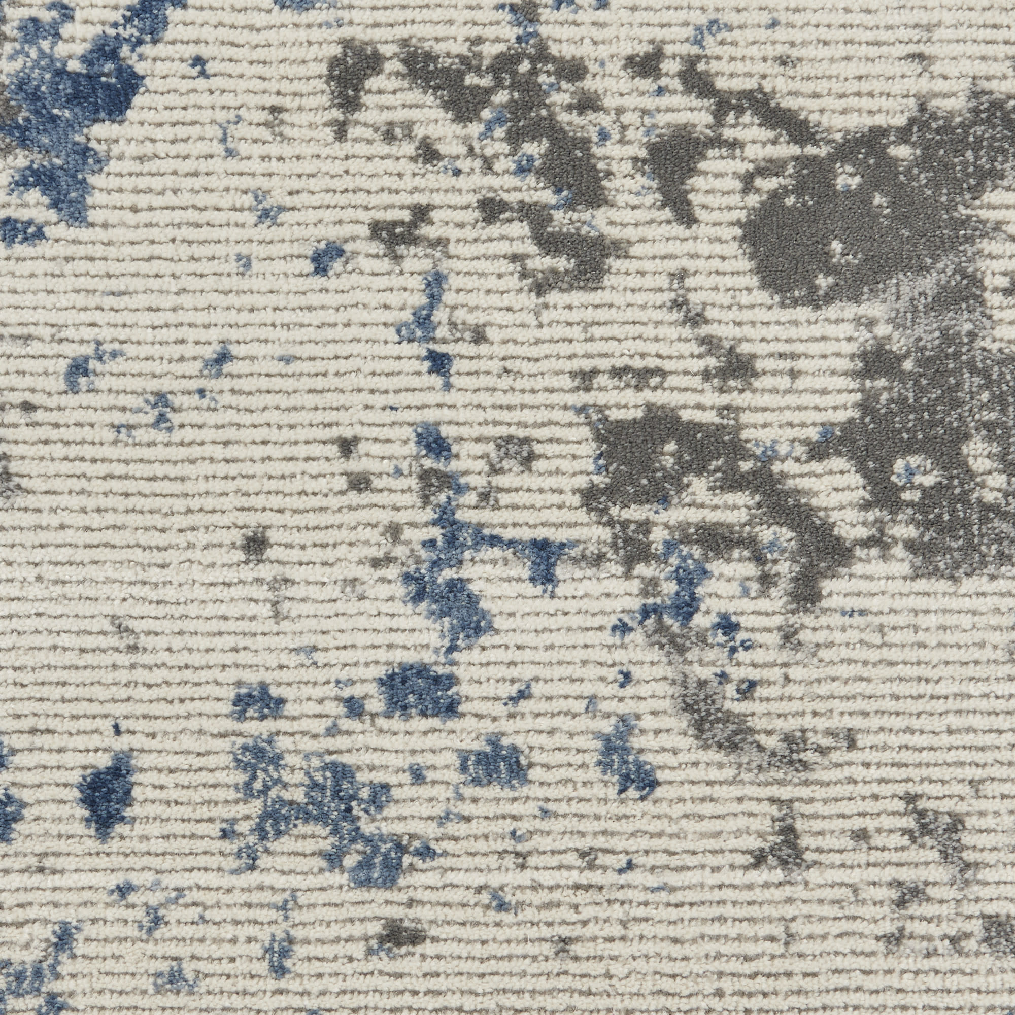 Nourison Rustic Textures 2'2" x 7'6" Grey Blue Modern Indoor Rug