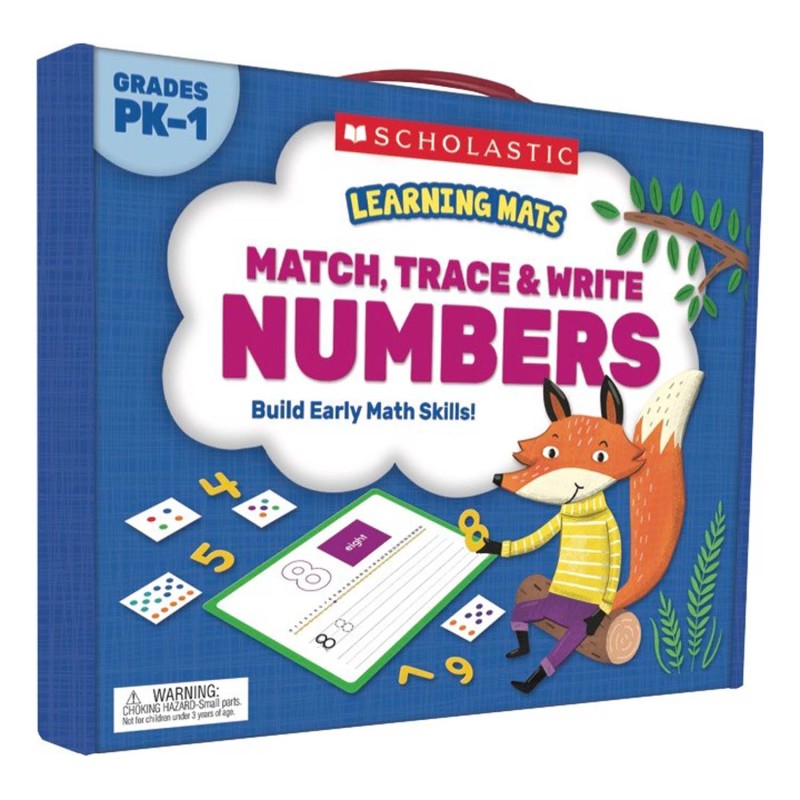 Learning Mats: Match, Trace & Write Numbers for Grades PreK-1