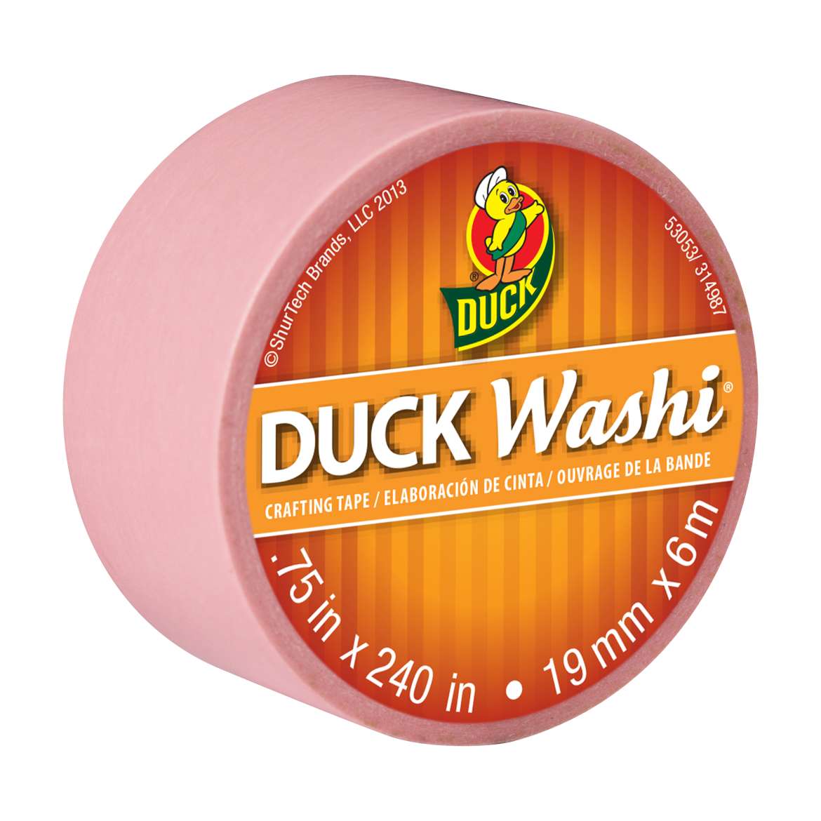 Duck Washi® Crafting Tape - Pastel Pink, .75 in. x 240 in. Image
