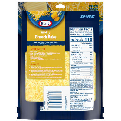 Kraft Triple Cheddar Finely Shredded Cheese, 8 oz Bag
