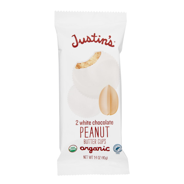 JUSTIN'S (r) White Chocolate Peanut Butter Cup Stand Up Caddy . C1CB - Front Center Inner Pack (Hi Res)