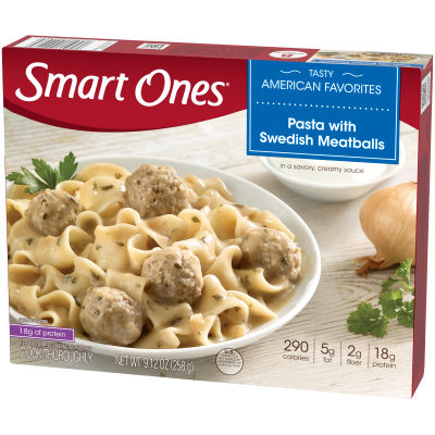 Smart Ones Pasta with Swedish Meatballs & Creamy Sauce, 9.12 oz Box