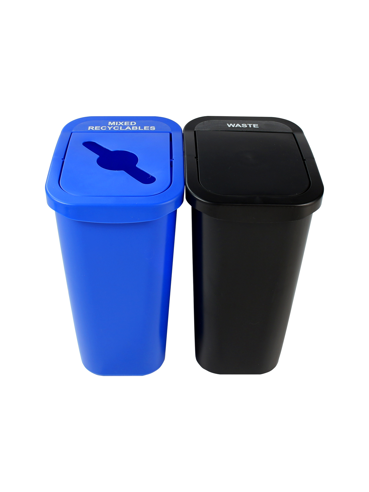 BILLI BOX – Double – Kit – 10 G – Mixed Recyclables-Waste – Mixed-Swing – Blue-Black