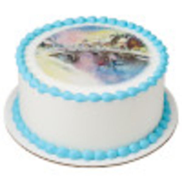 Wintertime Ice Skating PhotoCake® Edible Image®