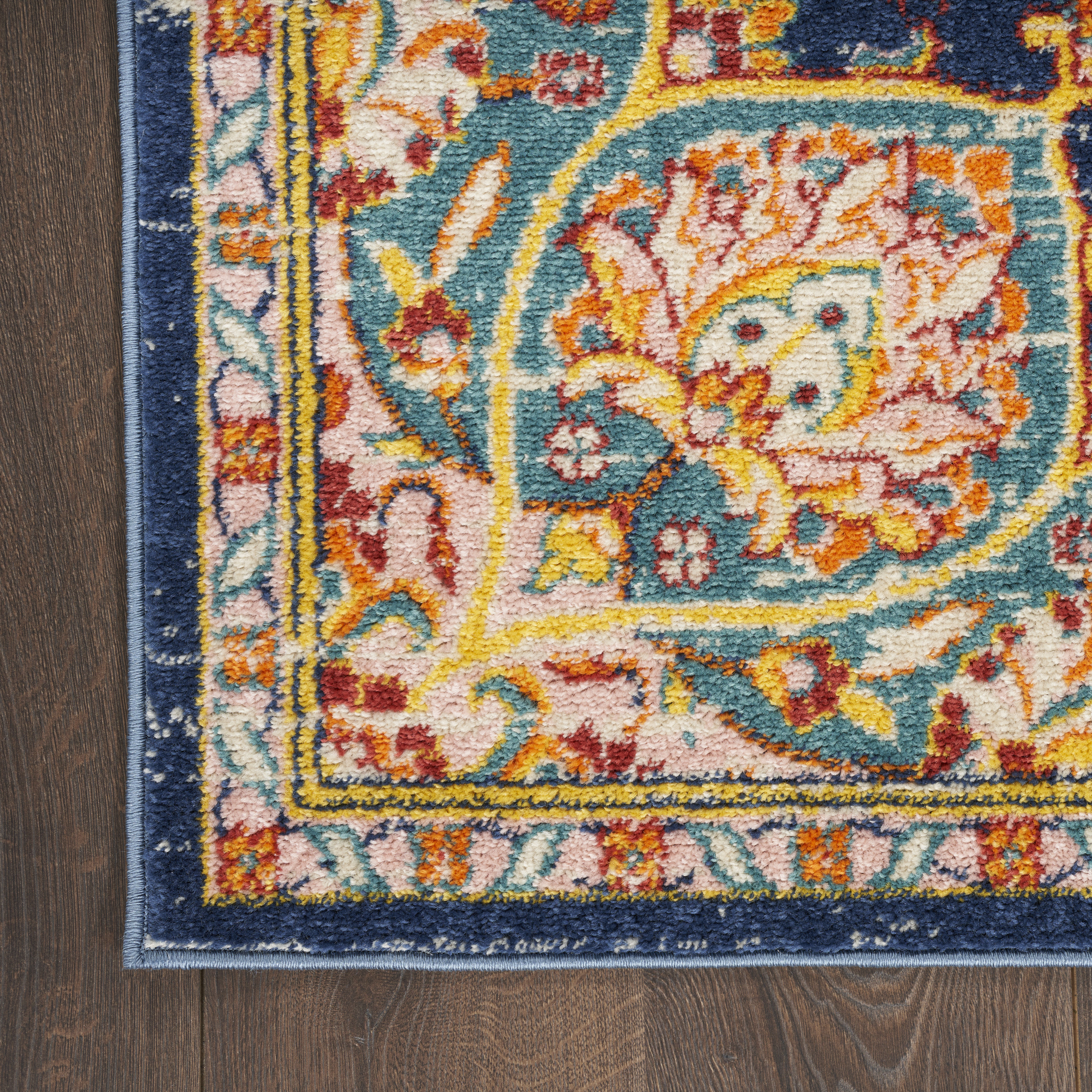 Nourison Passion 2'2" x 10' Navy Multicolor Transitional Indoor Rug