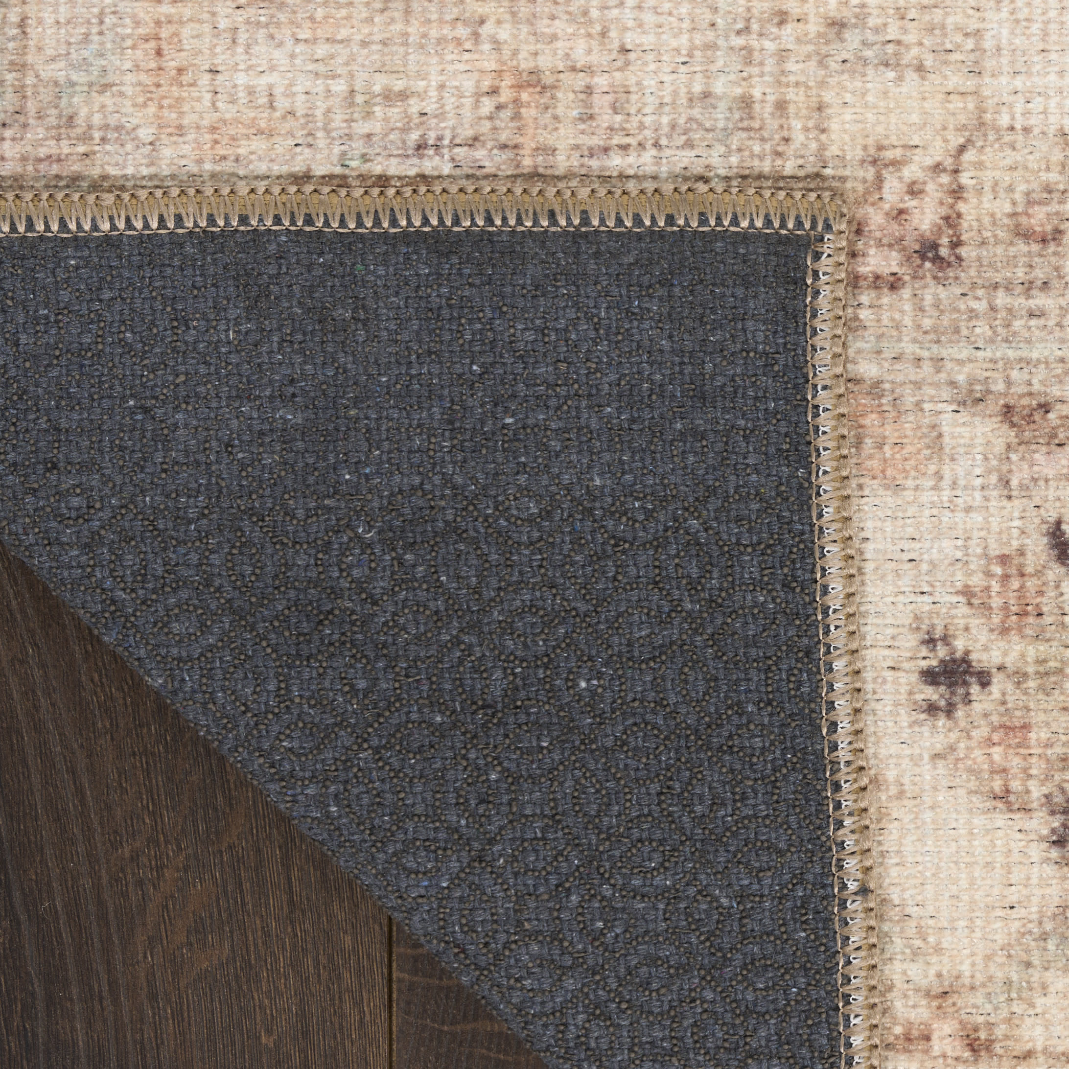 Nourison Vintage Washables 2' x 6' Beige Vintage Indoor Rug