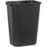 Rubbermaid Commercial, 10.25 gal, Resin, Black, Rectangle, Receptacle
