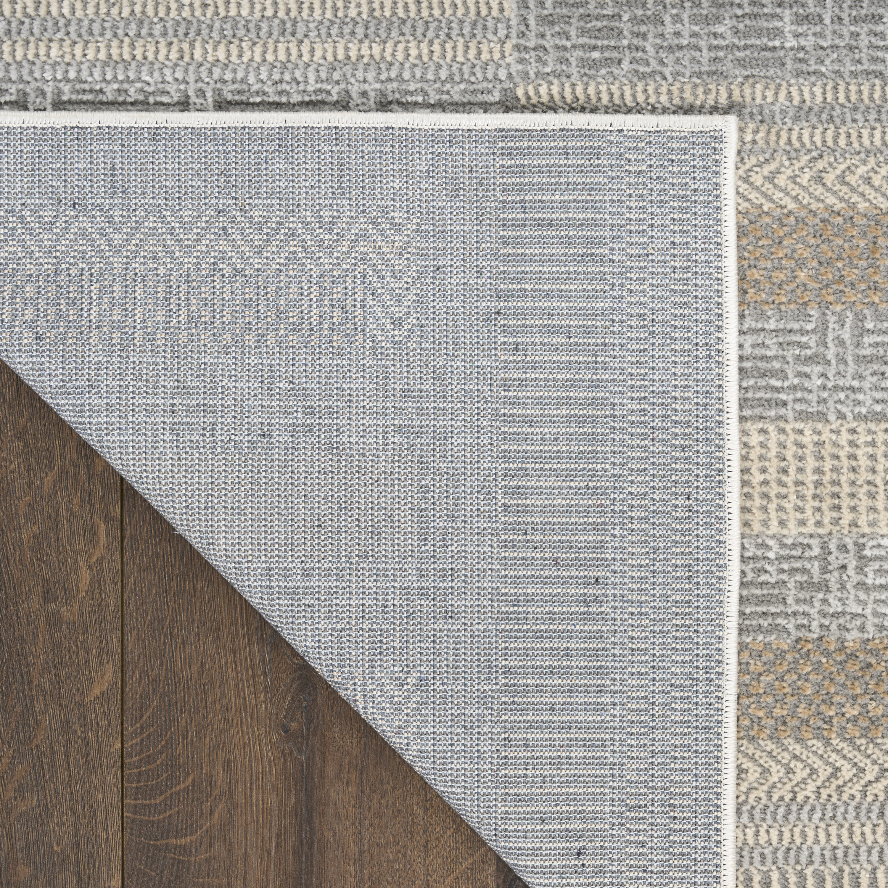 Nourison Nordic 2' x 6' Grey Multicolor Modern Indoor Rug