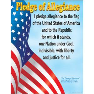 Pledge of Allegiance Learning Chart, 17" x 22"