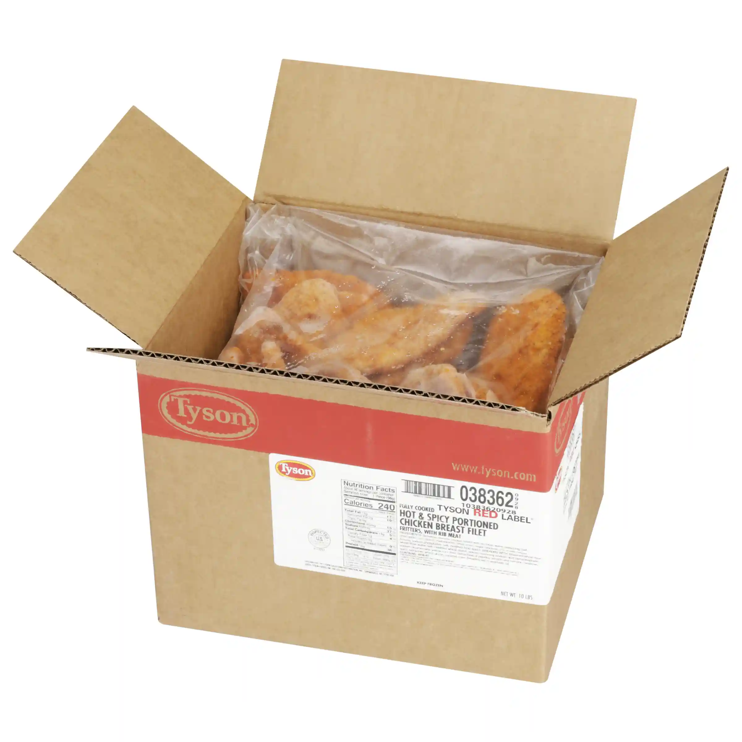 Tyson Red Label® Fully Cooked Hot & Spicy Select Cut Chicken Breast Filet Fritters, 3.5 oz. _image_4