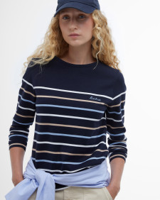 Hawkins Striped Long-Sleeved T-Shirt Navy Stripe