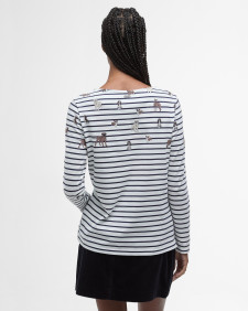 Bradley Striped Long-Sleeved T-Shirt Dog Print