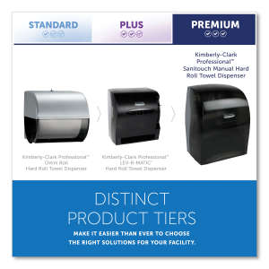 KIM09990, Kimberly Clark, Professional Sanitouch, Manual Roll Towel Dispenser, Black Translucent