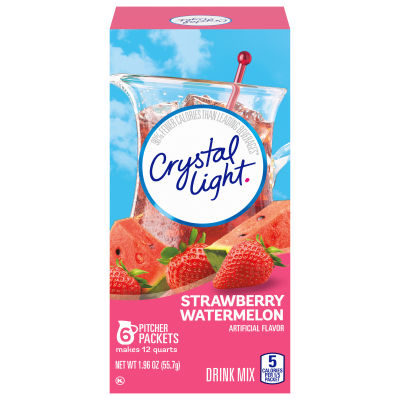 Crystal Light Strawberry Watermelon Drink Mix, 6 ct Pitcher Packets