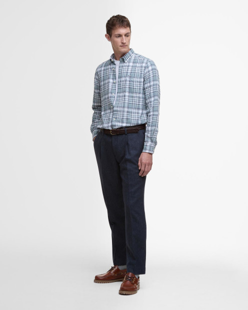 Bridport Linen Tailored Long-Sleeved Shirt Classic Blue