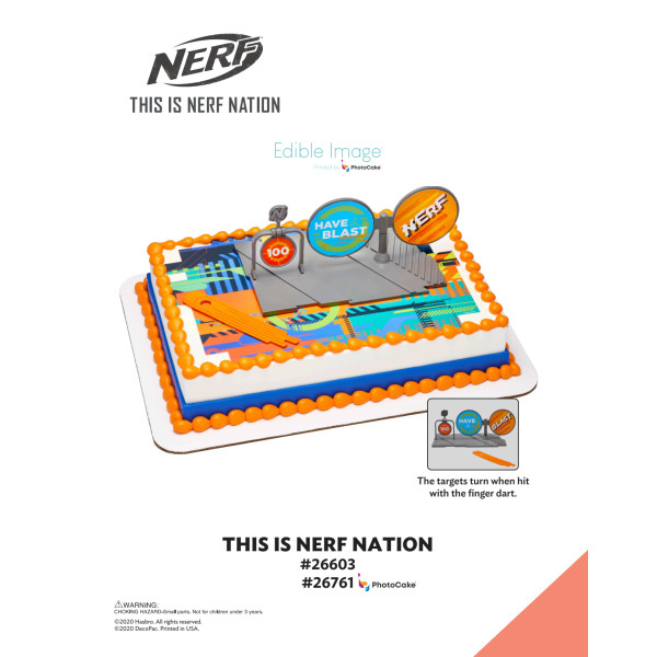 NERF™ This is NERF Nation The Magic of Cakes® PhotoCake® Enhanced Background Page