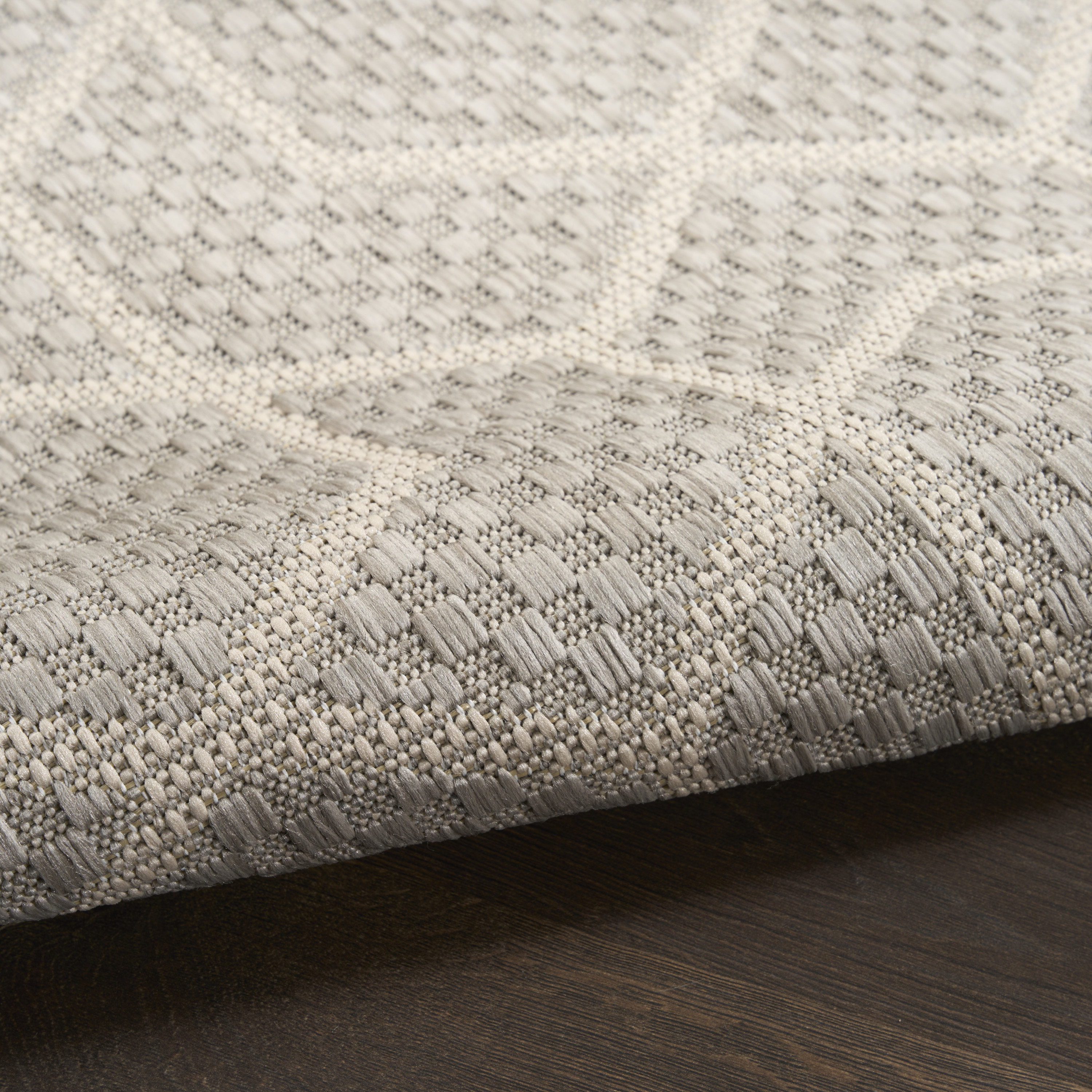 Nourison Horizon Indoor/Outdoor 4' x 6' Grey Modern Rug