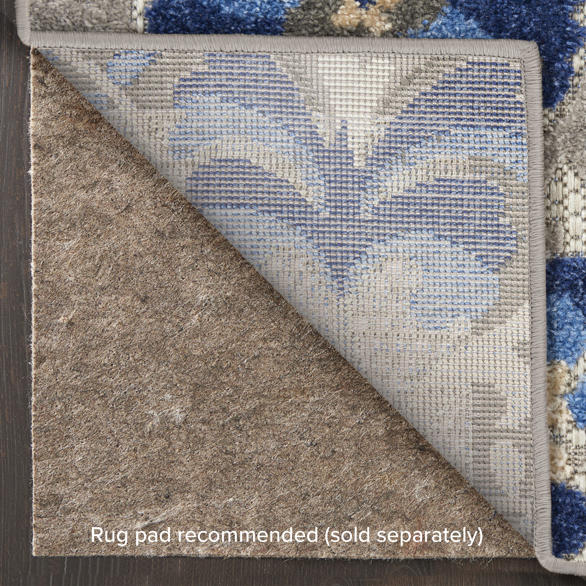 Nourison Aloha 7' x 10' Natural Blue Farmhouse Rug