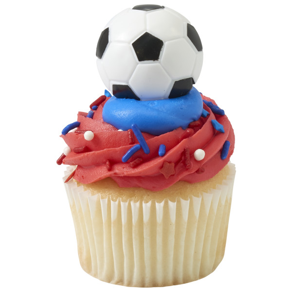 3D Soccer Ball Cupcake Rings