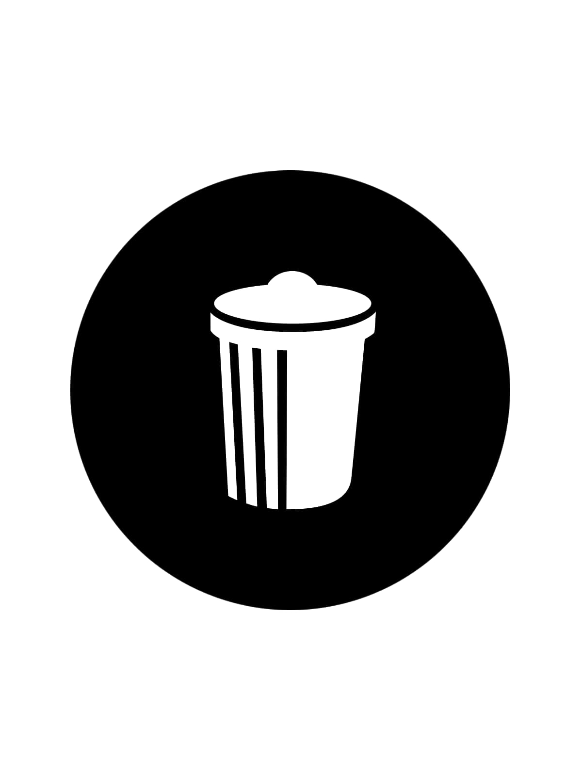 VENTURE – Label – Waste Icon – Black
